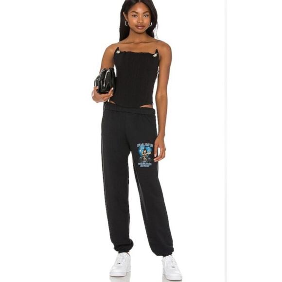 Boys Lie Corset Top Womens X Large Black Boned Bodice Strapless Paneled Zipper - Picture 1 of 10